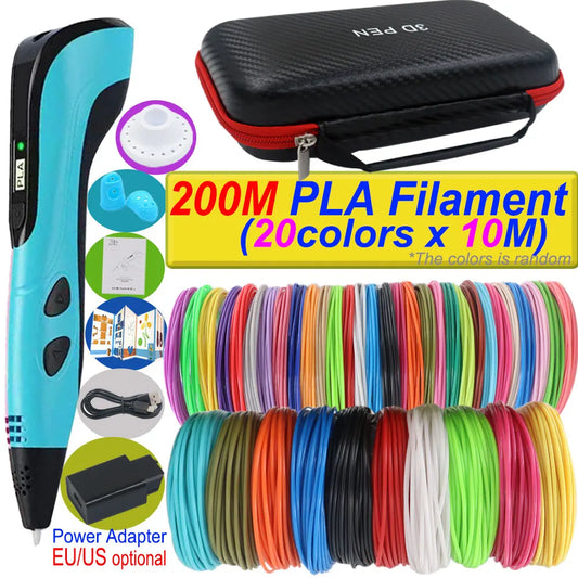 2024 3D Printing Pen with LCD & 200M PLA Filament - DIY Kids Toy Gift